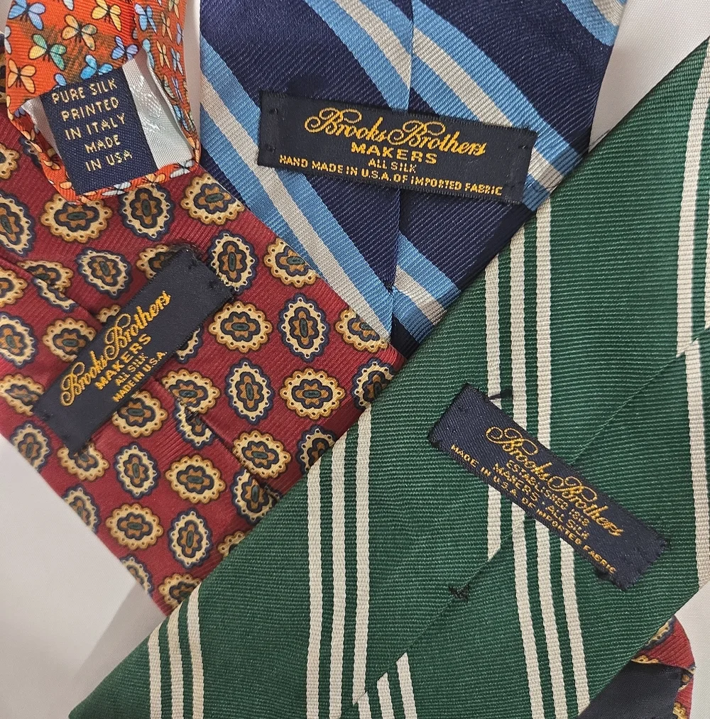 Brooks Brothers Luxury Silk Ties Set Of 4 Bundle Butterfly Stripe Wedding Guest